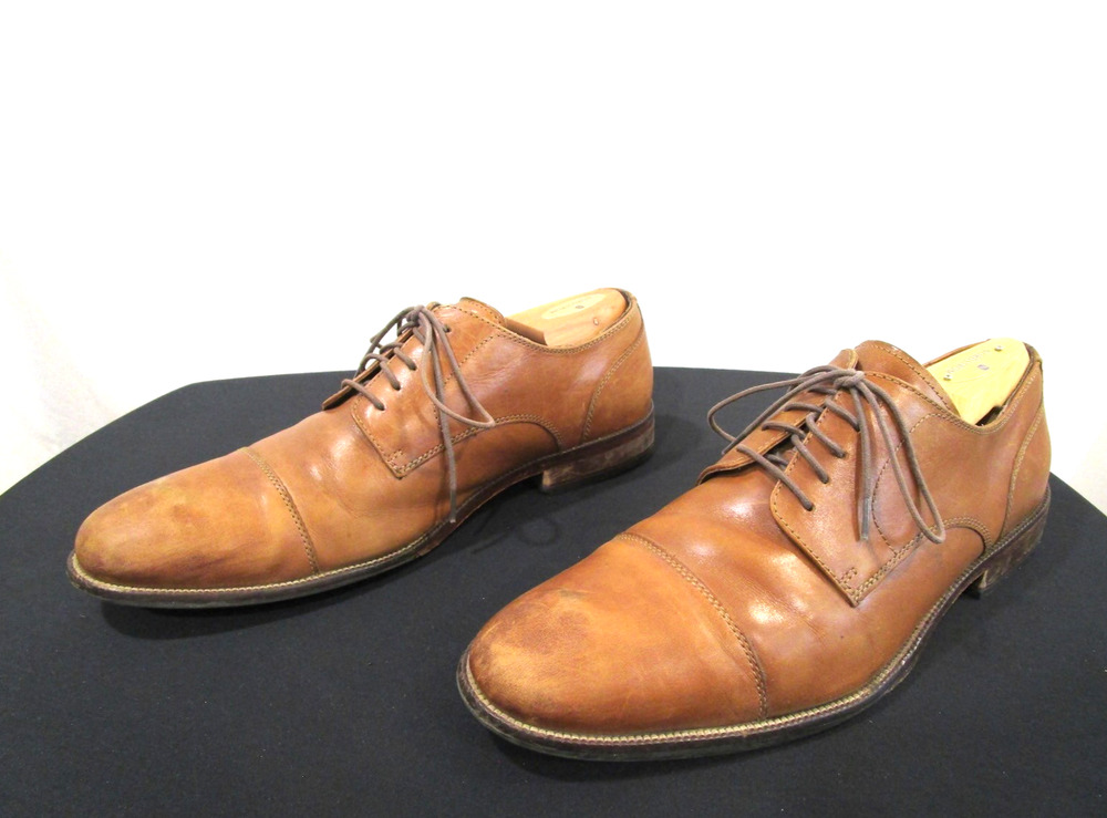 Cole Haan Benton II Brown Leather Cap Toe Oxford Dress Shoes Men 10.5 M